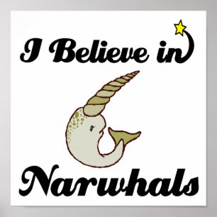 Póster creo en narwhals