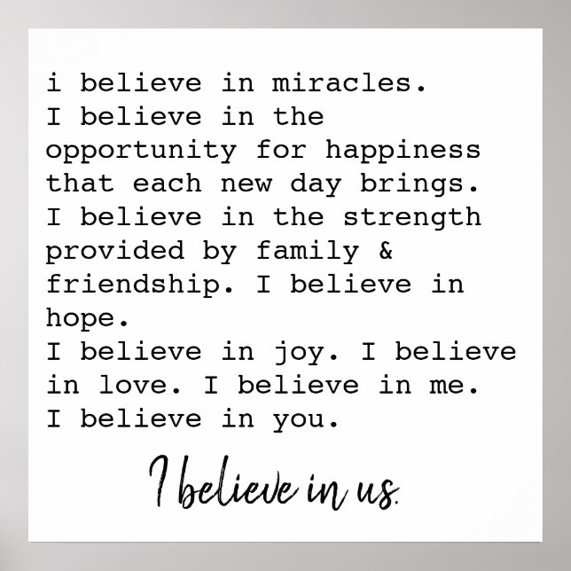 Póster creo en nosotros (Frente)