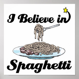 Póster creo en spaghetti