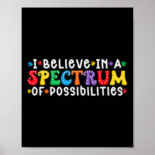 Póster Creo en un espectro de posibilidades Autismo Ayuda