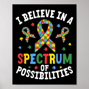 Póster Creo En Un Espectro De Posibilidades De Autismo Aw