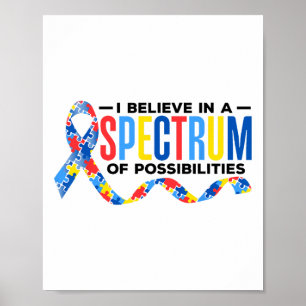 Póster Creo En Un Espectro De Posibilidades De Autismo Aw