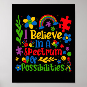 Póster Creo En Un Espectro De Posibilidades De Autismo Aw