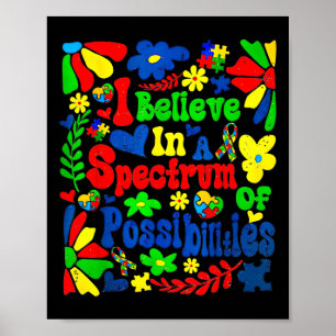 Póster Creo En Un Espectro De Posibilidades De Autismo Aw