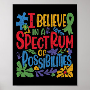 Póster Creo En Un Espectro De Posibilidades De Autismo Aw