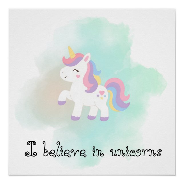 Póster Creo En Unicornios (Anverso)