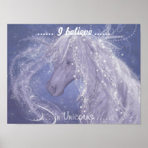 Póster Creo en Unicornios por MSHines v1