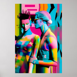 Póster Creo que estamos solos ahora Ken Gage Retrowave