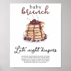 Póster Crepes con ducha de bebé Diablos nocturnos