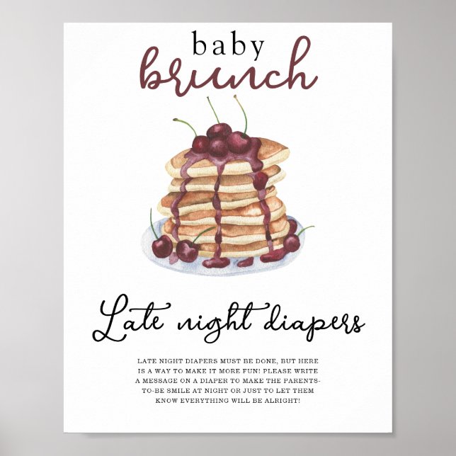 Póster Crepes con ducha de bebé Diablos nocturnos (Frente)