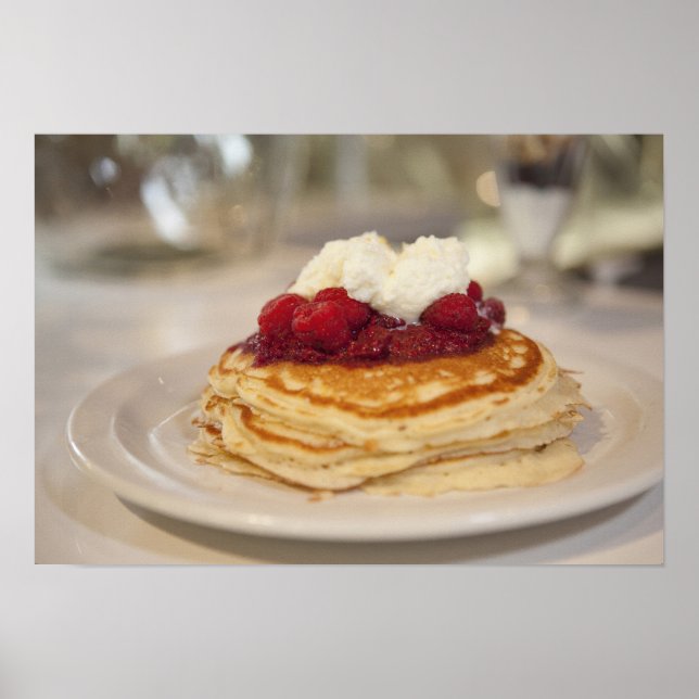 Póster Crepes de frambuesa (Frente)