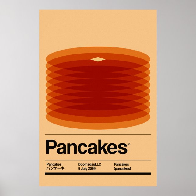 Póster Crepes minimalistas (Frente)