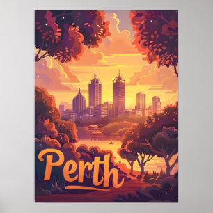 Póster Crepúsculo de Perth: Sinfonía de la puesta del sol