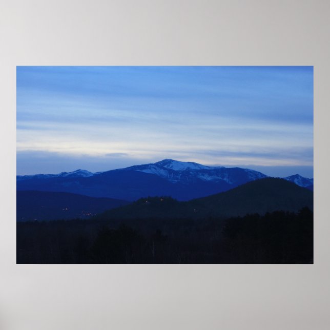 Póster Crepúsculo del Monte Washington (Frente)