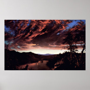 Póster Crepúsculo en el desierto - iglesia de Frederick