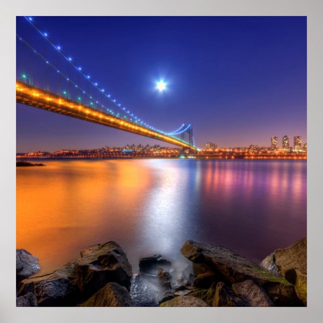 Póster Crepúsculo, George Washington BridgePalisades, NJ. (Frente)