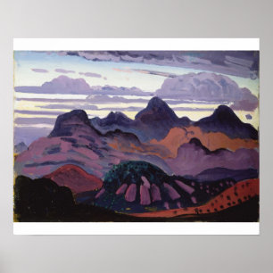 Póster Crepúsculo profundo, los Pirineos, c.1912-13