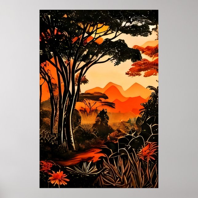Póster Crepúsculo Tropical (Frente)