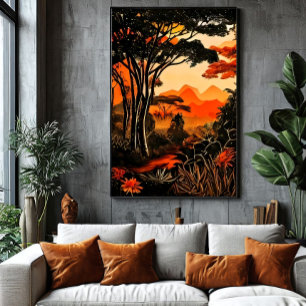 Póster Crepúsculo tropical