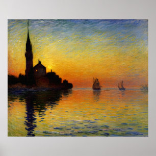 Póster Crepúsculo, Venecia - Reflexiones impactantes