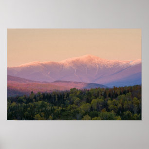 Póster Crepúsculo y Monte Washington en los