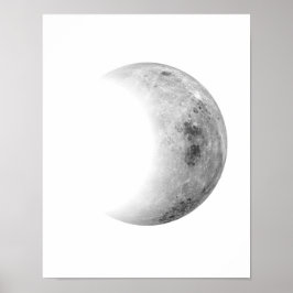 Póster Crescent Moon Wall Decour, Moon Wall Decour