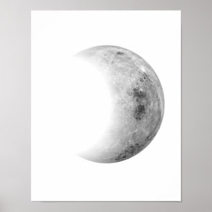 Póster Crescent Moon Wall Decour, Moon Wall Decour