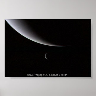 Póster Crescientos de Neptuno y Tritón