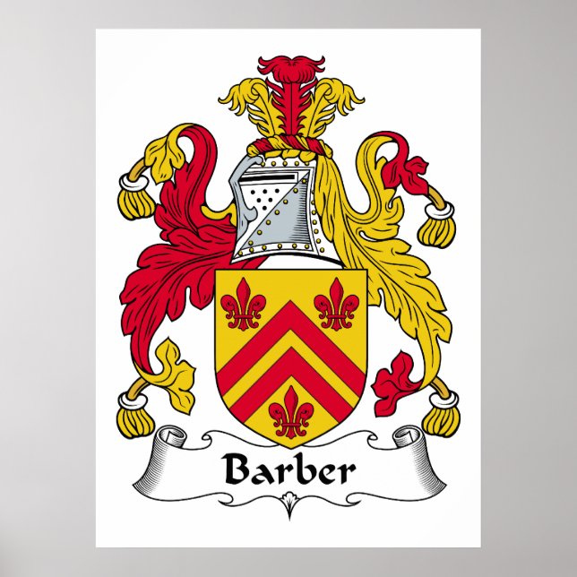 Póster Crest de familia Barber (Frente)