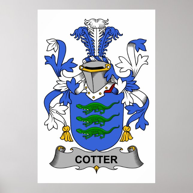 Póster Crest de familia Cotter (Frente)