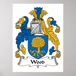 Póster Crest de familia Wood