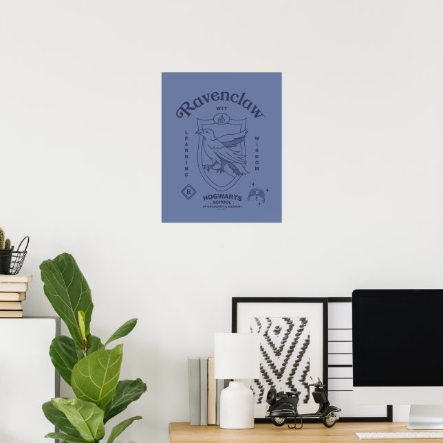 Póster Crest de Sabiduría y Aprendizaje de RAVENCLAW™ (Oficina en casa)