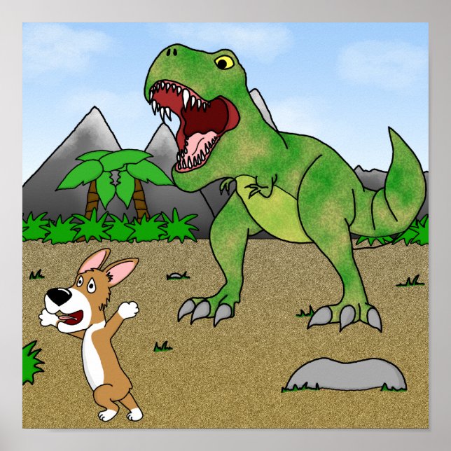 Póster Cretácico Poster Corgi (Frente)