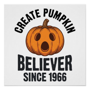 Póster Creyente de la Calabaza Desde 1966 Vintage Diseño