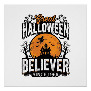 Póster Creyente Vintage de Halloween desde 1966 Gráfico_1