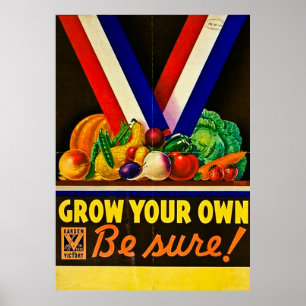 Póster Crezca su propio jardín de victoria