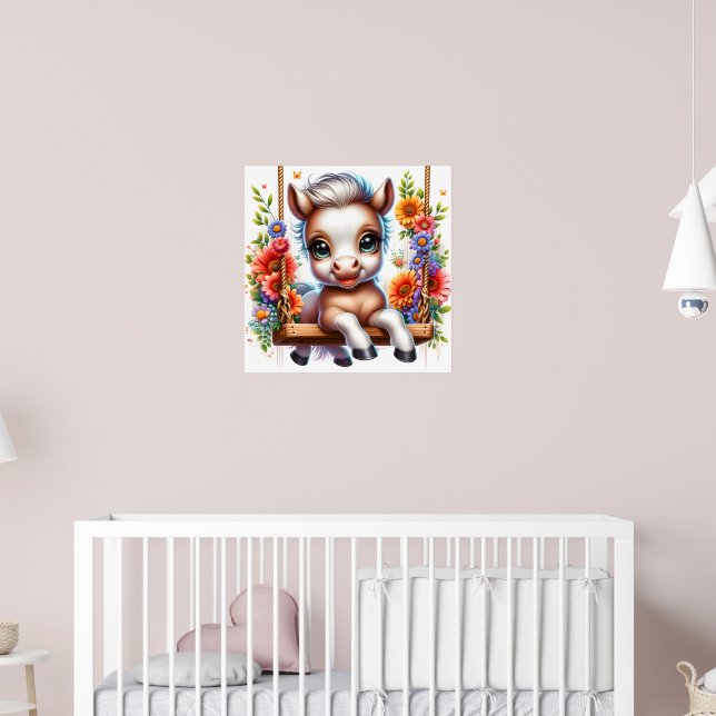 Póster Cría de caballos de pájaro (Guardería 2)