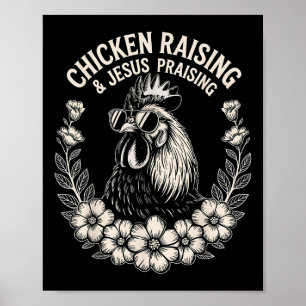 Póster Crianza De Pollos Y Alabanza De Jesús