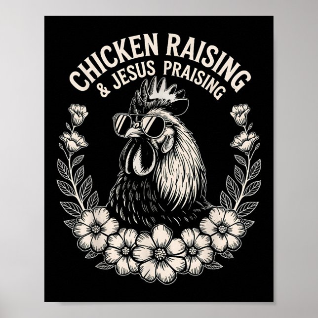 Póster Crianza De Pollos Y Alabanza De Jesús (Frente)
