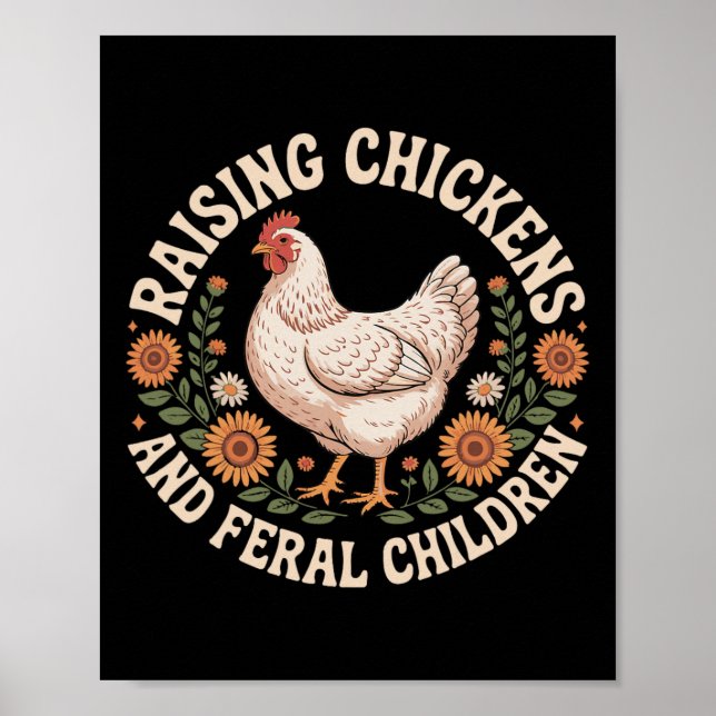 Póster Criar pollos y niños ferales  (Frente)