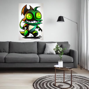 Póster criatura alienígena fresca del personalizado   Art