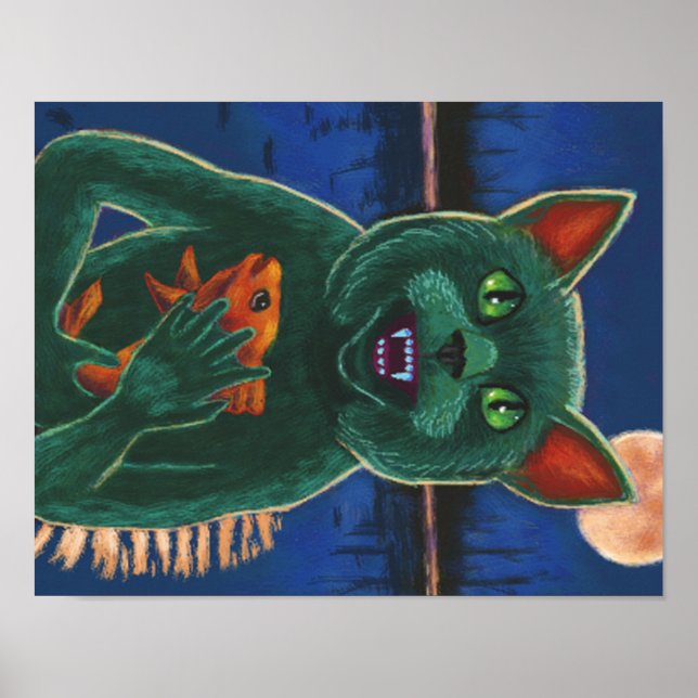 Póster Criatura del gato en la laguna negra (Frente)