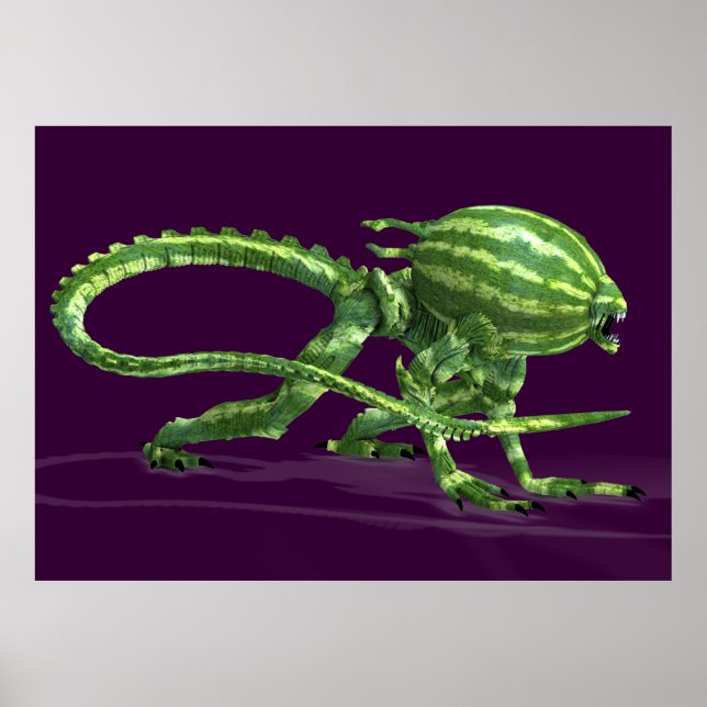 Póster Criatura galáctica de la sandía (Frente)