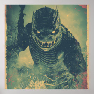 Póster Criatura Vintage de la Laguna Negra