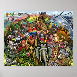Póster Criaturas Bestias y Animales