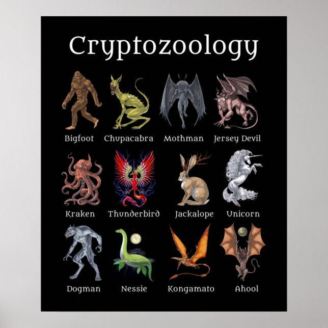 Póster Criaturas criptozoológicas (Frente)
