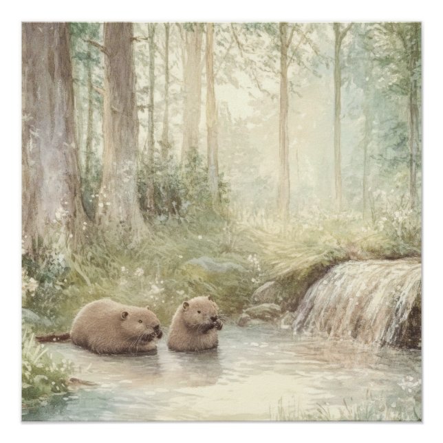 Póster Criaturas de Woodland (Anverso)