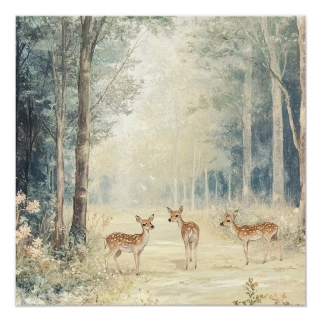 Póster Criaturas de Woodland (Anverso)