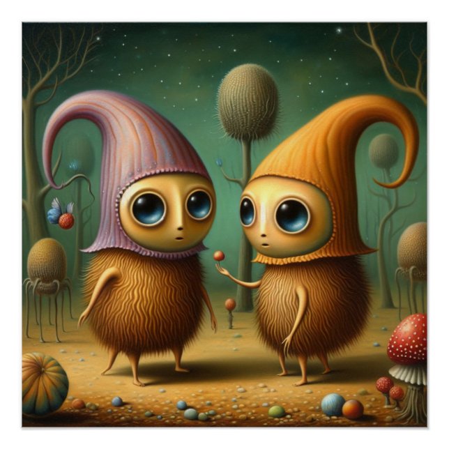 Póster Criaturas extrañas (Anverso)