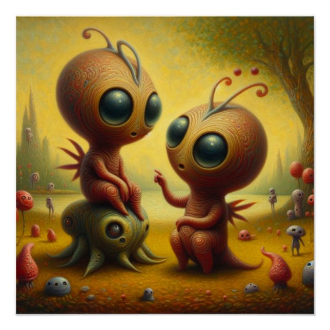 Póster Criaturas extrañas (Anverso)